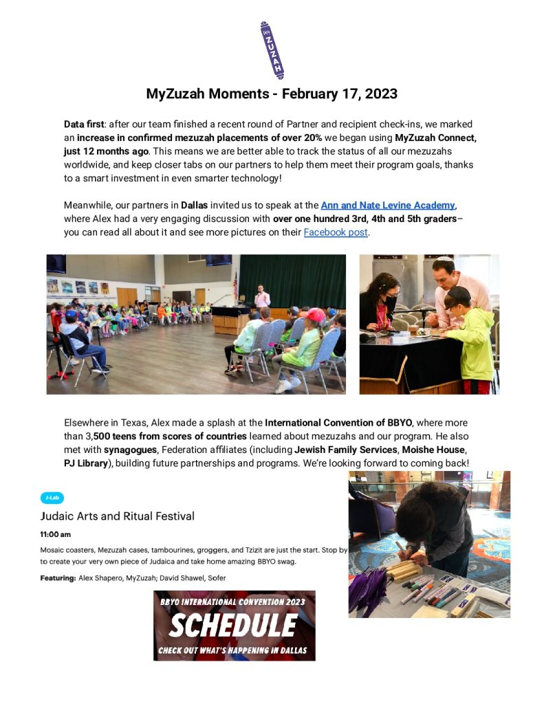 thumbnail of MyZuzah Moments – February 17, 2023